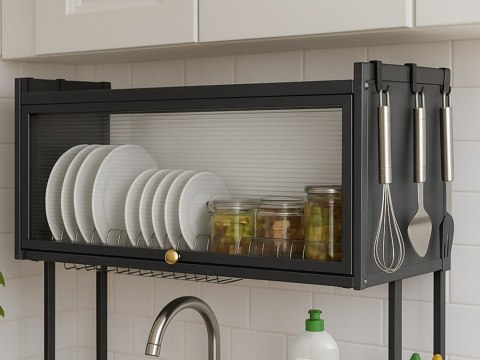 Suszarka do naczyń talerzy sztućców duży ociekacz szafka organizer 65 cm
