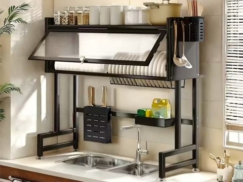 Suszarka do naczyń talerzy sztućców duży ociekacz szafka organizer 85 cm