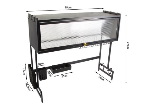 Suszarka do naczyń talerzy sztućców duży ociekacz szafka organizer 85 cm