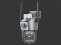 Kamera z dwoma obiektywami ethernet zewnętrzna obrotowa detektor ruchu IP 4g