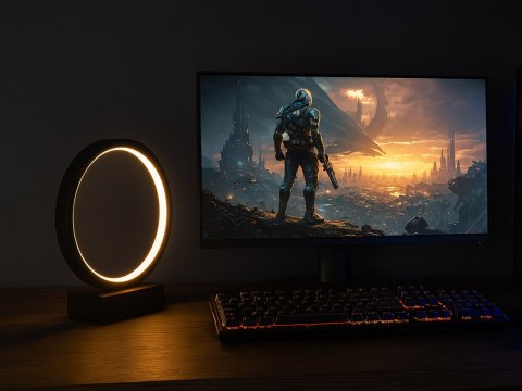Nowoczesna lampka nocna z regulacją barwy światła