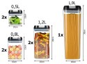 Nowoczesne pojemniki do kuchni - zestaw 7 sztuk, które ułatwią życia