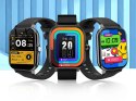 Nowoczesny smartwatch sportowy z funkcją rozmów, czarny