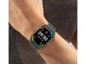 Nowoczesny smartwatch sportowy z funkcją rozmów, czarny