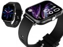 Nowoczesny smartwatch sportowy z funkcją rozmów, czarny