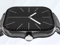 Nowoczesny smartwatch sportowy z funkcją rozmów, czarny