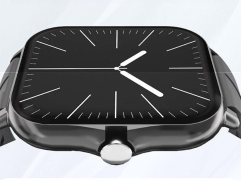 Nowoczesny smartwatch sportowy z funkcją rozmów, czarny