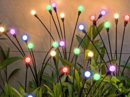 Nowoczesne lampki solarne RGB do ogrodu z automatycznym włączaniem