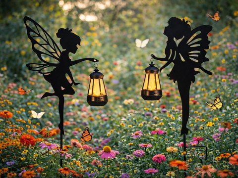 Lampa solarna wróżka - zestaw 2 sztuk do ogrodu