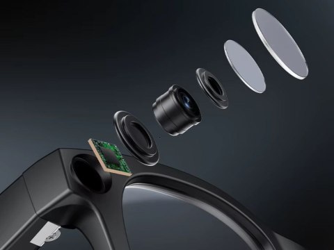 Inteligentne okulary AI z kamerą FULL HD dyktafon bluetooth tłumaczenie