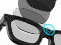 Inteligentne okulary AI z kamerą FULL HD dyktafon bluetooth tłumaczenie