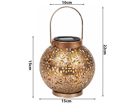 LAMPION SOLARNY LED W STYLU RETRO DLA ODDYCHAJĄCEJ ATMOSFERY TWOJEGO OGRODU