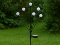 LAMPKI OGRODOWE SOLARNE KULECZKI 2 SZTUKI PO 6 LAMPEK LED DŁUGIE 70 CM