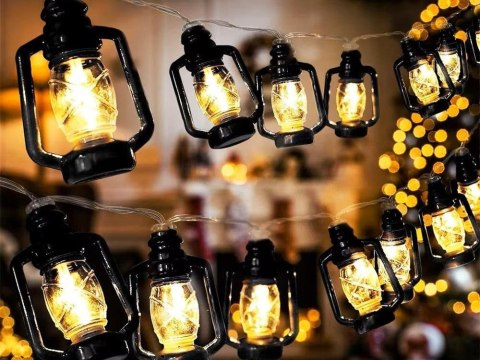 LAMPKI SOLARNE LED - DEKORACYJNA GIRLANDA Z LAMPIONAMI DO OGRODU I TARASU