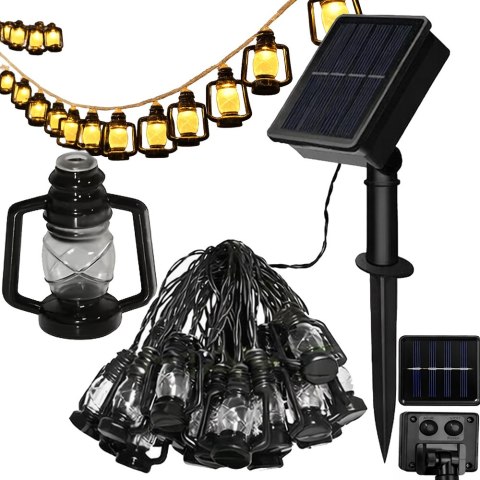 LAMPKI SOLARNE LED Z GIRLANDĄ - OŚWIETLENIE NA TARAS I BALKON