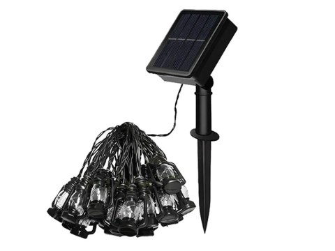 LAMPKI SOLARNE LED Z GIRLANDĄ - OŚWIETLENIE NA TARAS I BALKON