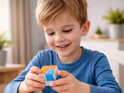 Oto szczegółowy opis produktu, zgodny z podanymi zasadami:

Świetna mini kostka logiczna 2x2 - doskonała zabawa i antystresowy g