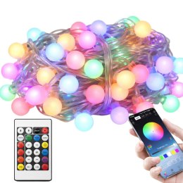 Lamki LED kolorowe USB RGB aplikacja pilot kulki dekoracyjne świąteczne