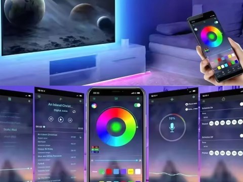 Lamki LED kolorowe USB RGB aplikacja pilot kulki dekoracyjne świąteczne