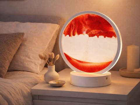Lampa 3D z Ruchomym Piaskiem - Hipnotyzująca Dekoracja do Wnętrz