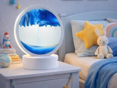 Nowoczesna lampa z efektem ruchomego piasku do stylowego wnętrza