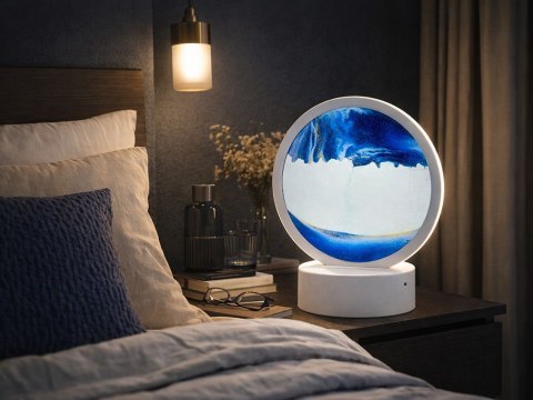 Nowoczesna lampa z efektem ruchomego piasku do stylowego wnętrza