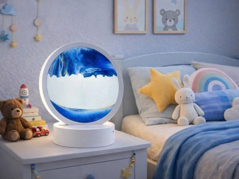 Nowoczesna lampa z efektem ruchomego piasku do stylowego wnętrza