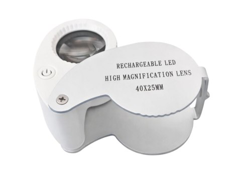 Nowoczesna lupa jubilerska z oświetleniem LED 40x powiększenie
