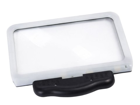 Nowoczesna lupa podświetlana LED 2.5x z ergonomiczną konstrukcją