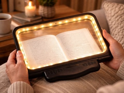 Nowoczesna lupa podświetlana LED 2.5x z ergonomiczną konstrukcją