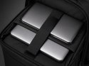 Plecak biznesowy męski na laptop USB elegancki czarny pojemny miejski