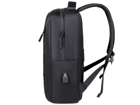 Plecak biznesowy męski na laptop USB elegancki czarny pojemny miejski