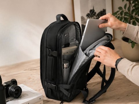 Plecak podróżny USB z pompką próżniową na laptop bagaż podręczny duży