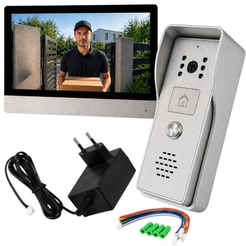 Wideodomofon VIDEO domofon do furtki bramy menu pl LCD furtka WIFI nocny ir