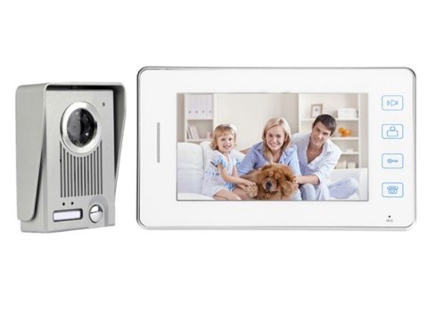 Wideodomofon VIDEO wideo do furtki bramy domofon LCD furtka przewodowy