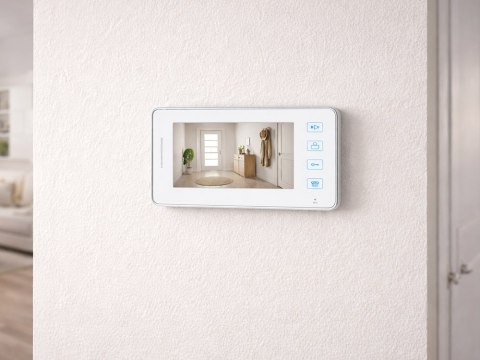 Wideodomofon VIDEO wideo do furtki bramy domofon LCD furtka przewodowy