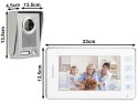 Wideodomofon VIDEO wideo do furtki bramy domofon LCD furtka przewodowy