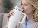 Duży kubek termiczny 1,2l z uchwytem i słomką - idealny do domu i w podróży