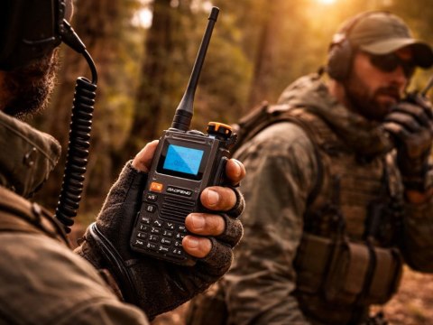 Krótkofalówka baofeng uv-k61 pro duży zasięg do 30km latarka 2600mAH