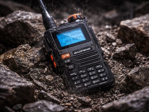 Krótkofalówka baofeng uv-k61 pro duży zasięg do 30km latarka 2600mAH