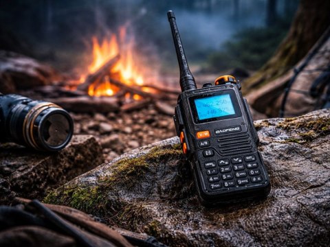 Krótkofalówka baofeng uv-k61 pro duży zasięg do 30km latarka 2600mAH