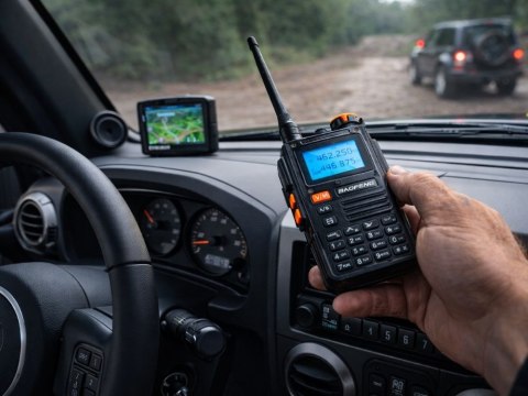Krótkofalówka baofeng uv-k61 pro duży zasięg do 30km latarka 2600mAH