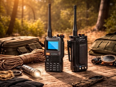 Krótkofalówka baofeng uv-k61 pro duży zasięg do 30km latarka 2600mAH