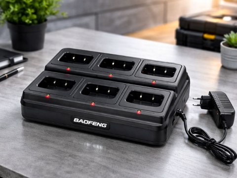 Ładowarka 6 miejsc na krótkofalówki baofeng bf-888s stacja dokująca