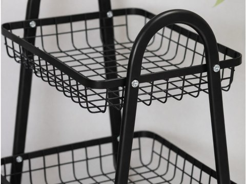 Nowoczesny regał na kółkach z trzema poziomami | Półka łazienkowa/kuchenna z kółkami | Półka na kółkach do łazienki i kuchni - i