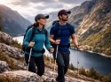 Nowoczesne trekkingowe kijki do górskiej wędrówki