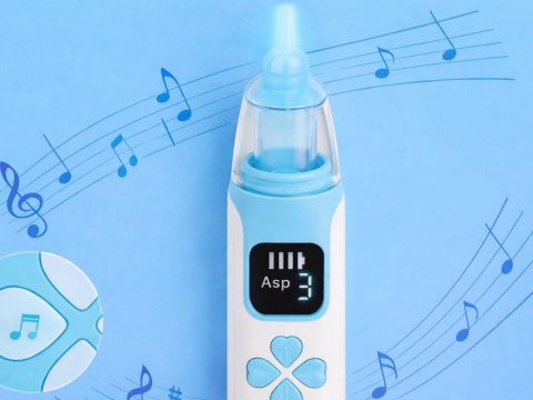 Aspirator do nosa dla dzieci - elektryczny odciągacz kataru z USB i 4 końcówkami