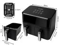 Frytkownica beztłuszczowa AIr fryer 15l 2400W podwójna dwukomorowa 6 trybów