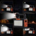 Lampa latarka solarna turystyczna LED campingowa panel radio żarówki blt