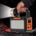 Lampa latarka solarna turystyczna LED campingowa panel radio żarówki blt